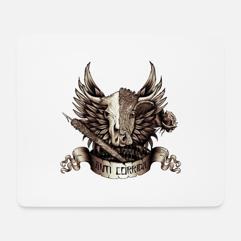 Anti Corrida II - Tapis de souris (format paysage) - blanc