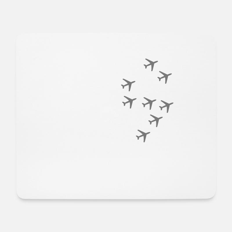 Flugzeug - Mousepad (Querformat) - Weiß