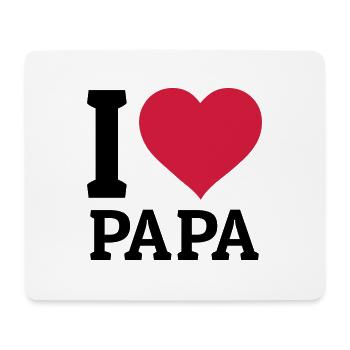 I love Papa - Mousepad (Querformat) - Weiß - Vorne