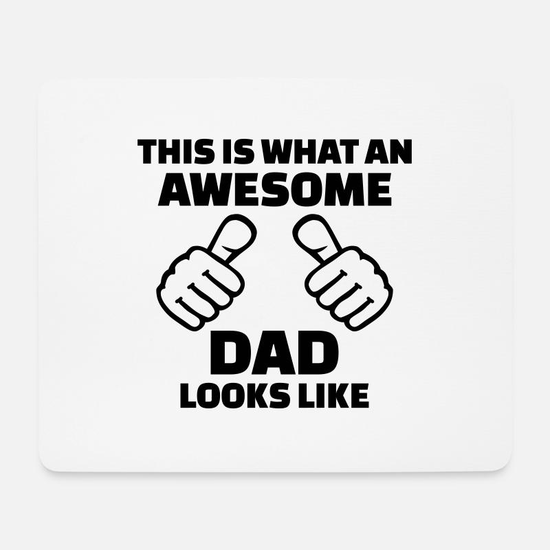 Papa - Mousepad (Querformat) - Weiß