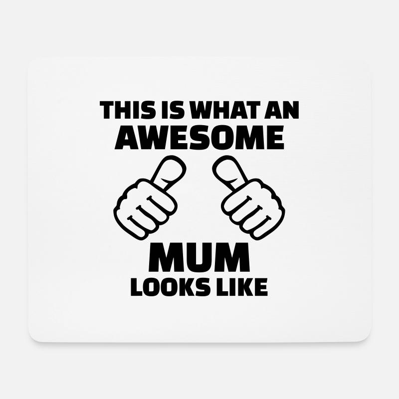 Mutter - Mousepad (Querformat) - Weiß