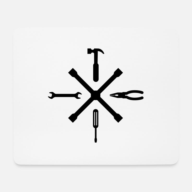 JDM Essential tools | T-shirts JDM - Mousepad (Querformat) - Weiß