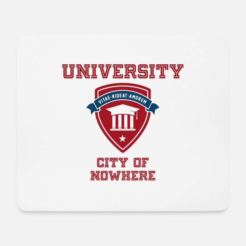 University of Nowhere - Mousepad (Querformat) - Weiß
