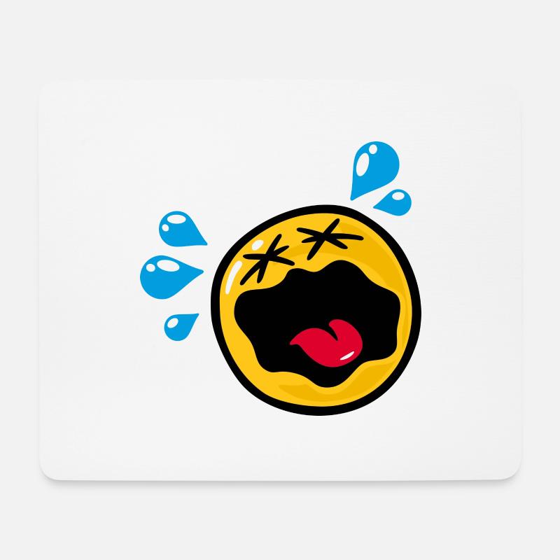 Smiley Sadness Hysteria - Mousepad (Querformat) - Weiß