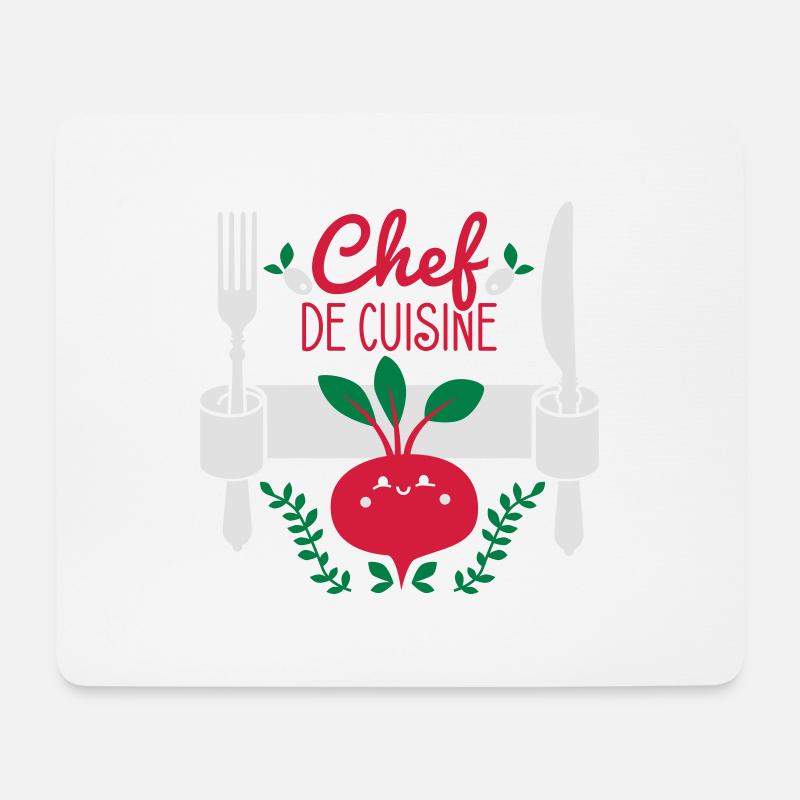 Chef de cuisine - Küchenchef - Koch - Köchin - 3C - Mousepad (Querformat) - Weiß