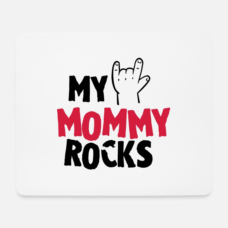 My mommy rocks - Mousepad (Querformat) - Weiß