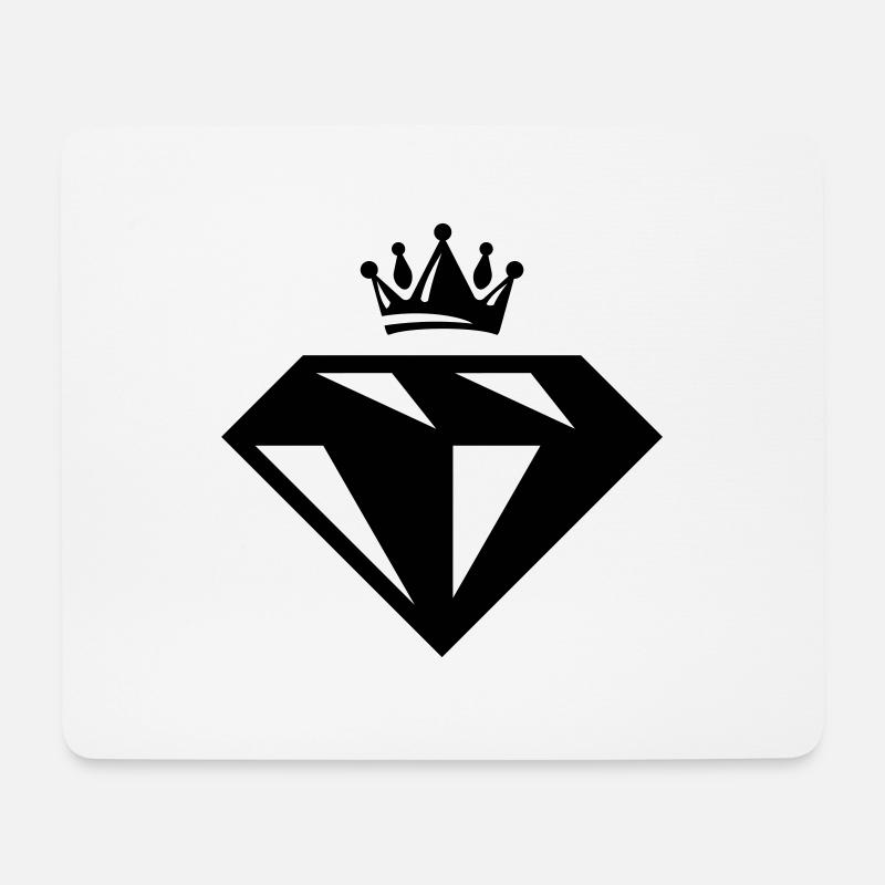 diamond crown - Mousepad (Querformat) - Weiß