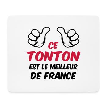 Tonton / Tata / Parrain / Marraine / Tante / Oncle - Tapis de souris (format paysage) - blanc - Devant