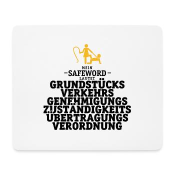 Mein Safeword lautet - Mousepad (Querformat) - Weiß - Vorne
