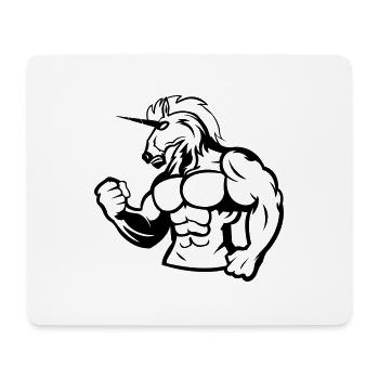 strong_unicorn_001 - Mousepad (Querformat) - Weiß - Vorne