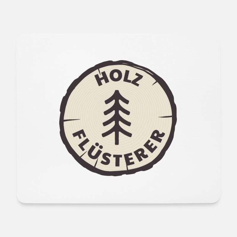 holz flüsterer - Mousepad (Querformat) - Weiß