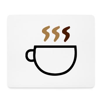 Kaffeetasse rauchen - Mousepad (Querformat) - Weiß - Vorne