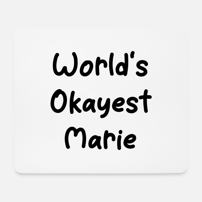 World's okayest Marie - Mousepad (Querformat) - Weiß