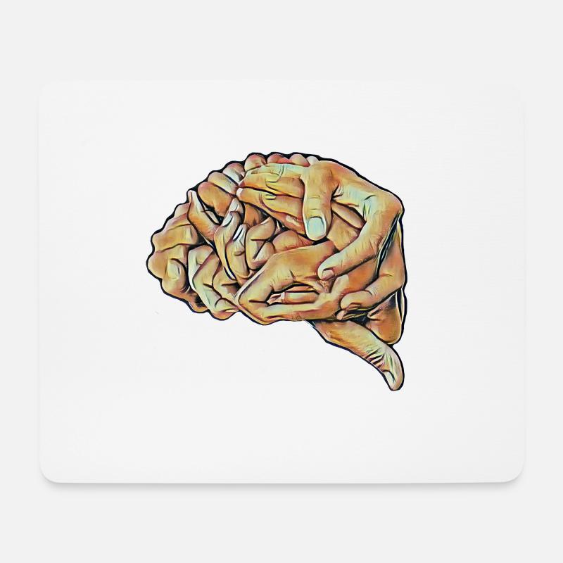 Artistic Brain - Mousepad (Querformat) - Weiß