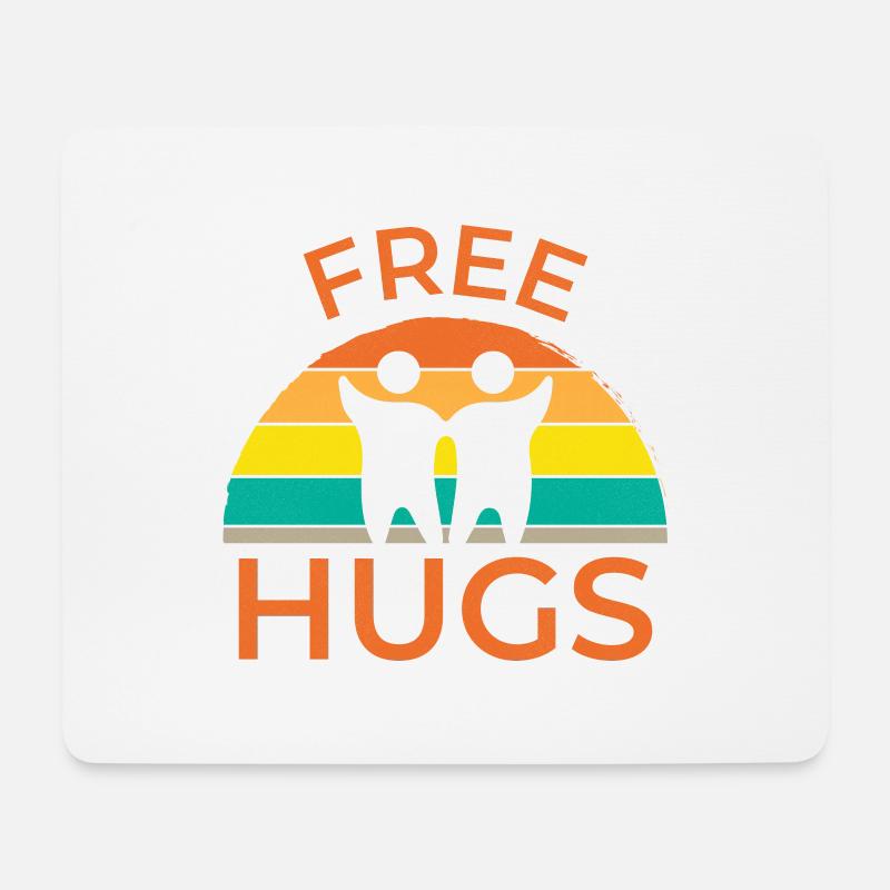 FREE HUGS - Mousepad (Querformat) - Weiß