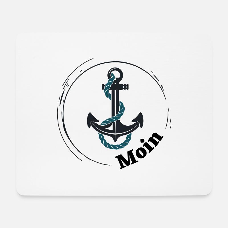 Moin Seemann, Ostsee und Nordsee Liebhaber - Mousepad (Querformat) - Weiß