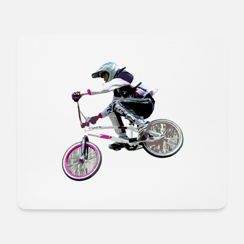 BMX - Mousepad (Querformat) - Weiß