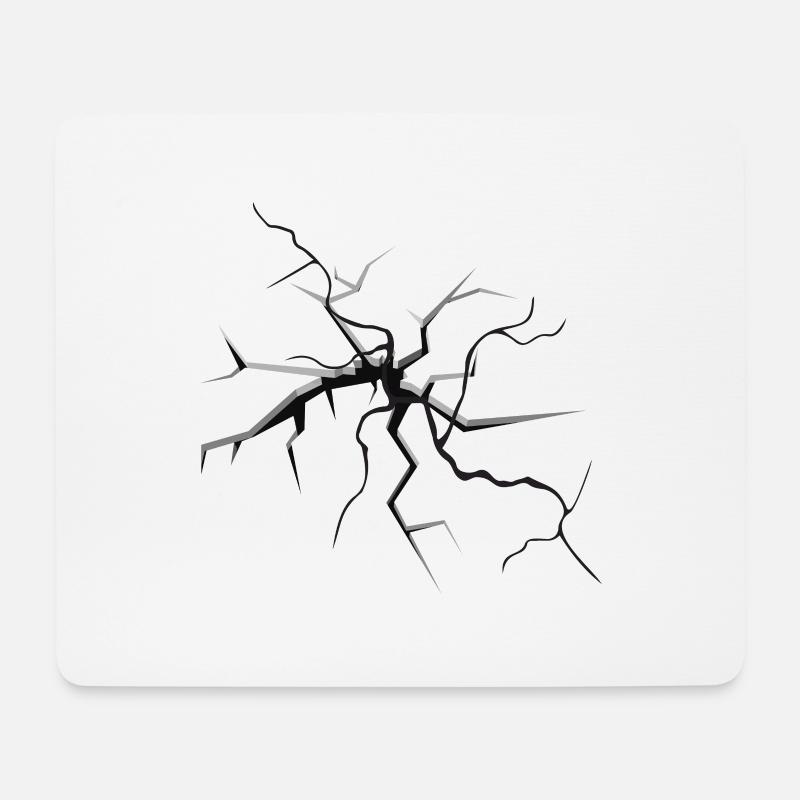 Riss - Mousepad (Querformat) - Weiß