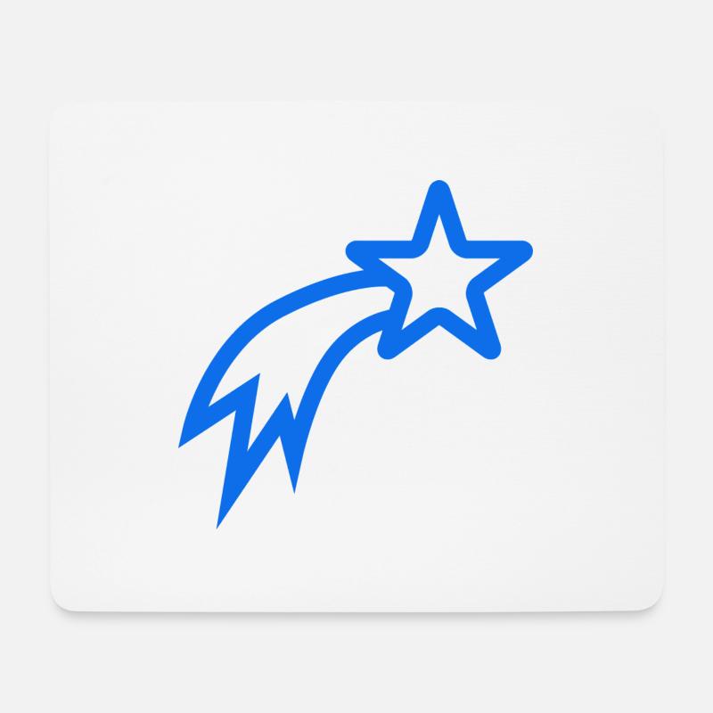 Falling Star Stern - Mousepad (Querformat) - Weiß