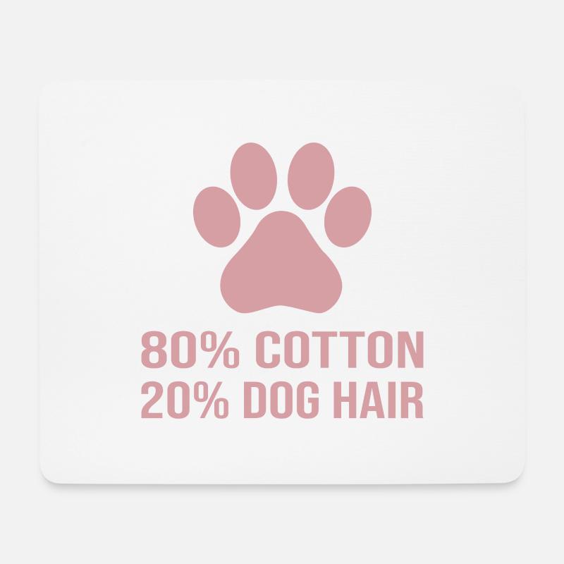 Baumwolle Hundehaare Lustiger Hunde Spruch - Mousepad (Querformat) - Weiß