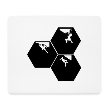 Bouldern Klettern Climbing - Mousepad (Querformat) - Weiß - Vorne