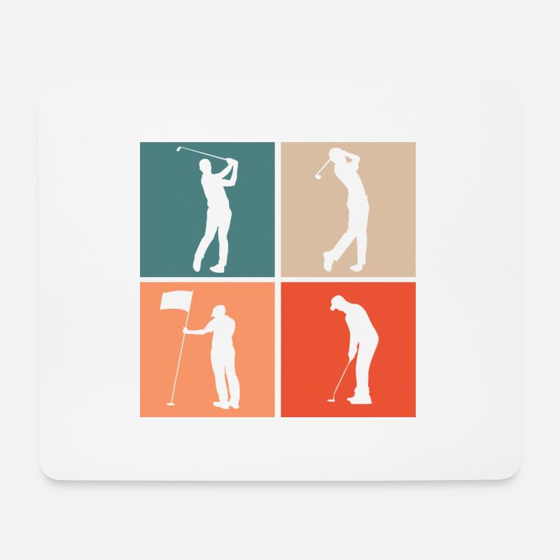 Golf Golfen Golfer - Mousepad (Querformat) - Weiß