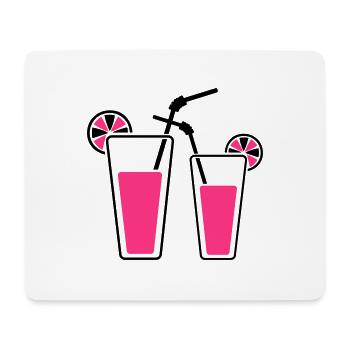 Cocktails - Tapis de souris (format paysage) - blanc - Devant