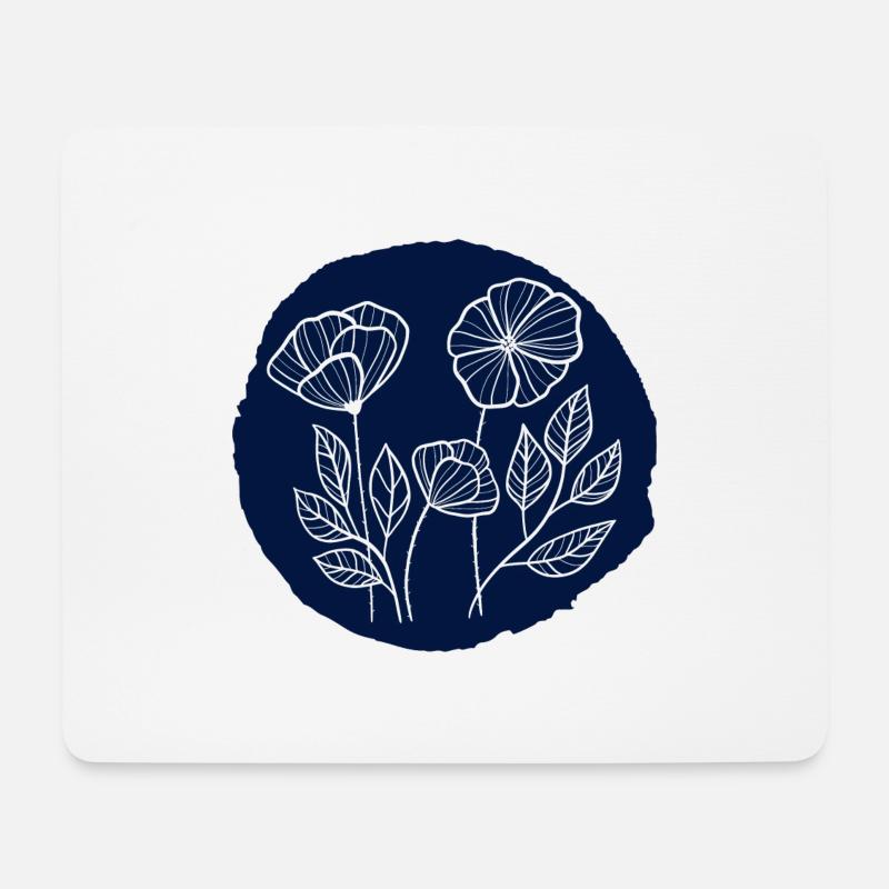 Mohnfleck - Mousepad (Querformat) - Weiß