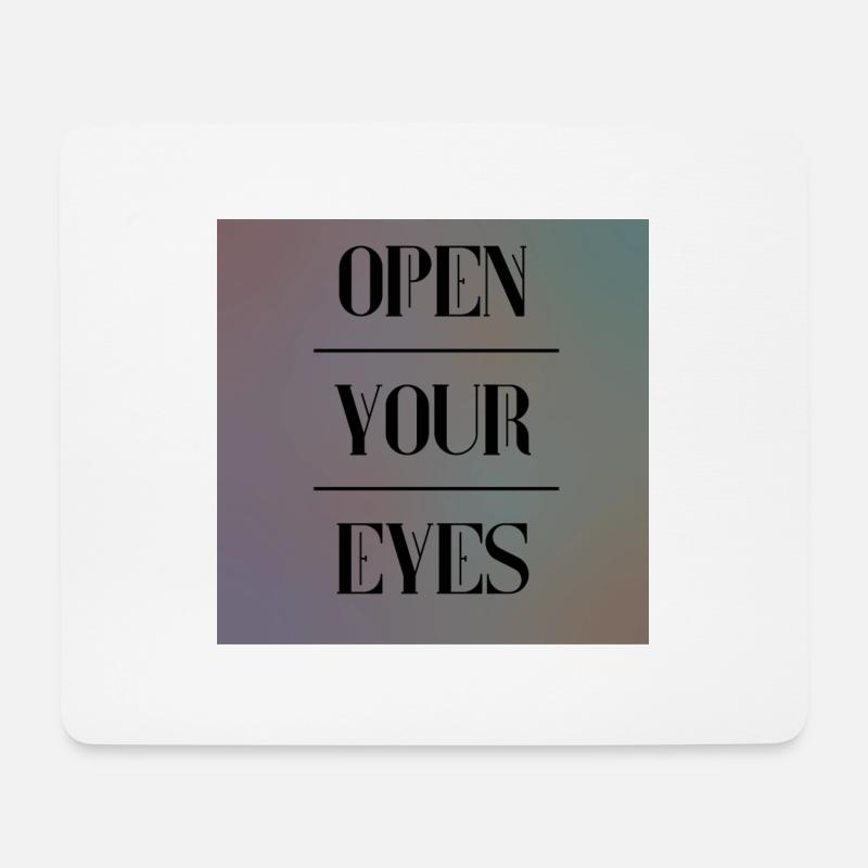 open your eyes - Mousepad (Querformat) - Weiß
