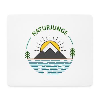 Naturjunge - Mousepad (Querformat) - Weiß - Vorne