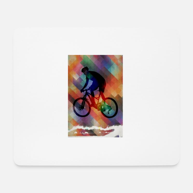 Fahrrad Rennrad Biker | Geschenk - Mousepad (Querformat) - Weiß