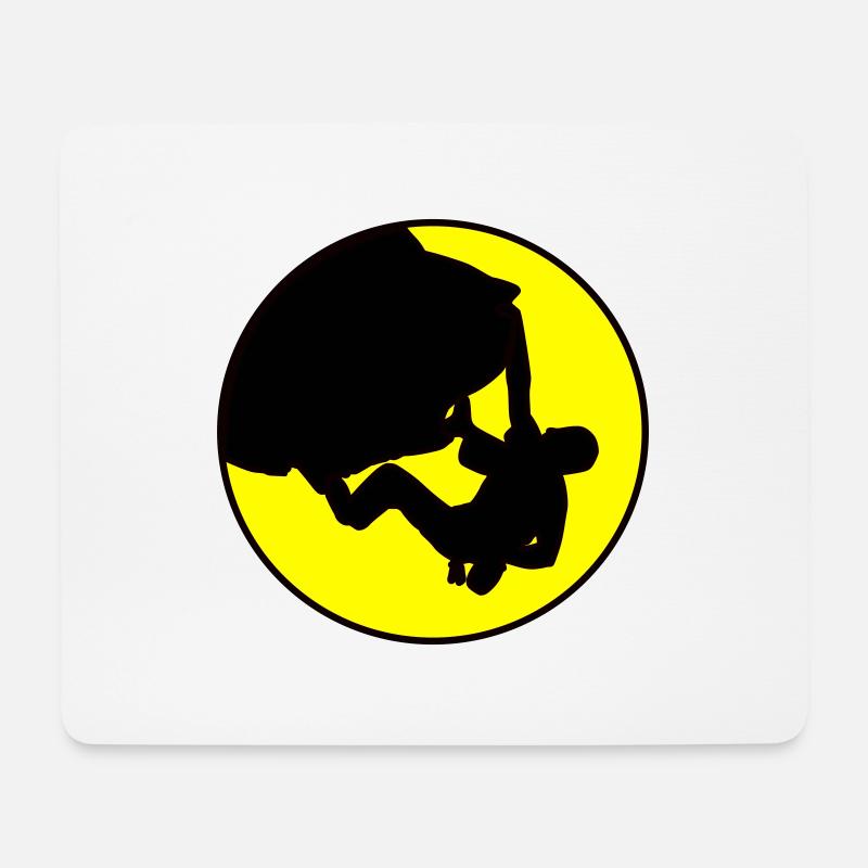Climber - Boulder - Mousepad (Querformat) - Weiß