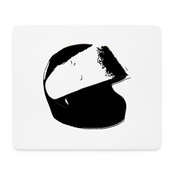 Motorrad Vektor Helm Biker vintage Motorradhelm - Mousepad (Querformat) - Weiß - Vorne