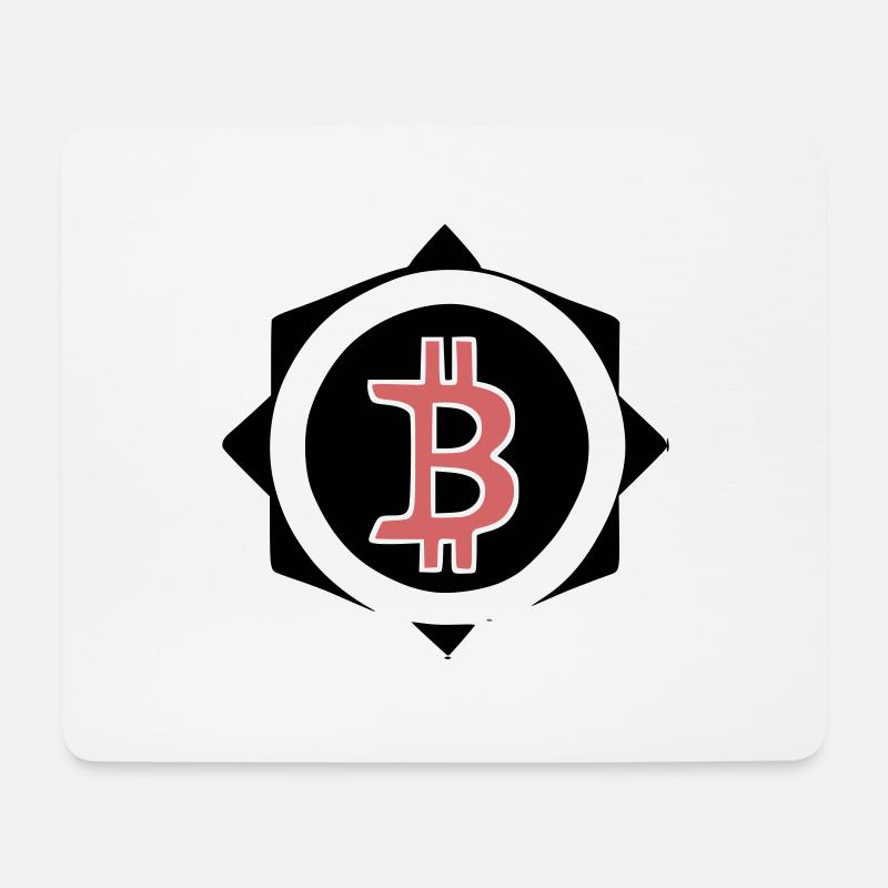 Bitcoin Krypto Währung virtuellen Lebens Vector 2 - Mousepad (Querformat) - Weiß
