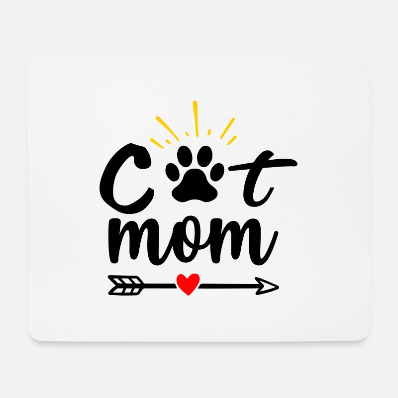 Cat mom - Mouse Pad (horizontal) - white
