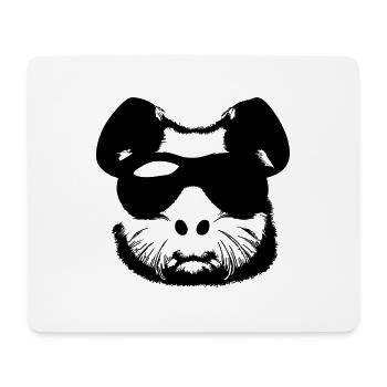Guinea pig cool sunglasses funny vector 5 - Mouse Pad (horizontal) - white - Front