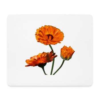 Marigolds marigold orange flowers - Mouse Pad (horizontal) - white - Front