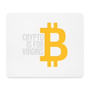 crypto is for virgins - Mouse Pad (horizontal) - white - Front