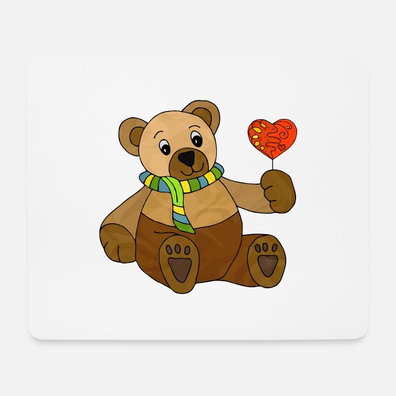 Teddybär - Mousepad (Querformat) - Weiß