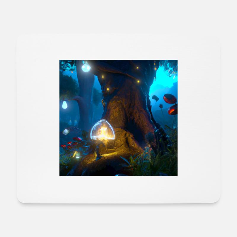 Magischer Wald - Mousepad (Querformat) - Weiß