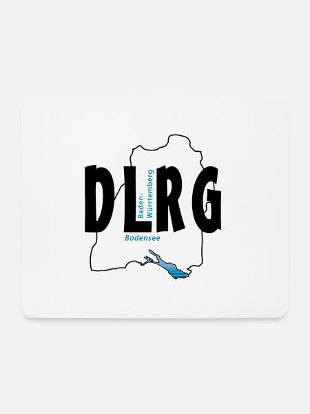 DLRG Baden-Würrtemberg, Bodensee - Mousepad (Querformat) - Weiß
