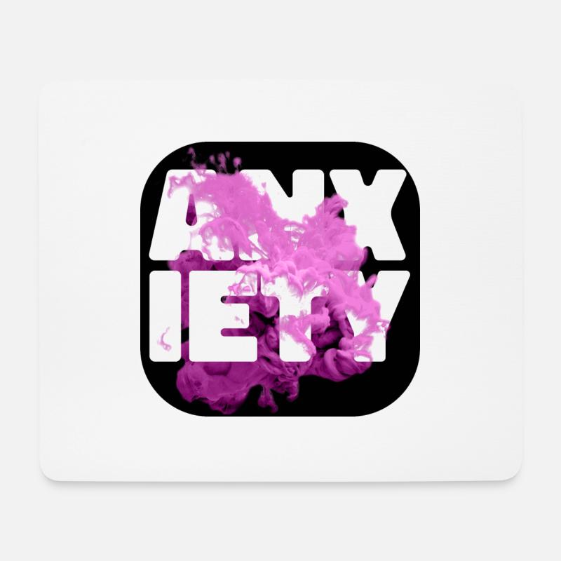 Anxiety pink - Mouse Pad (horizontal) - white