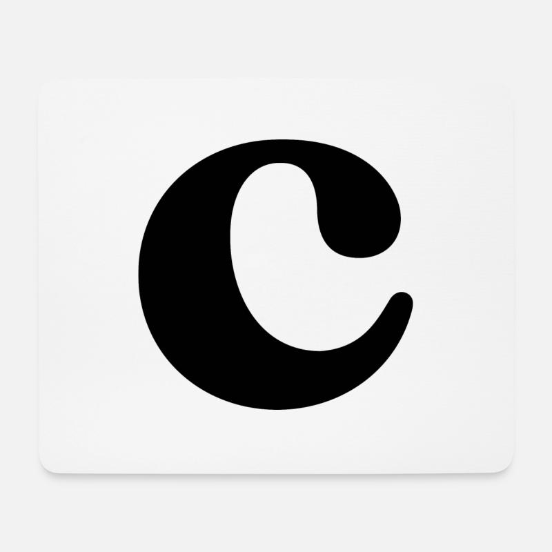 Buchstabe c - Mousepad (Querformat) - Weiß