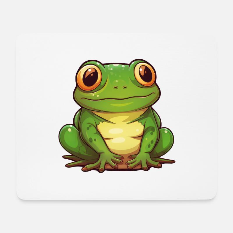 Frosch - Mousepad (Querformat) - Weiß