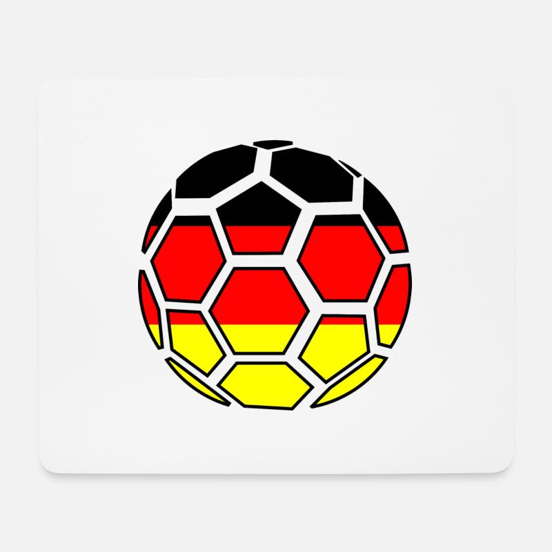 Fußball Deutschland - Mousepad (Querformat) - Weiß