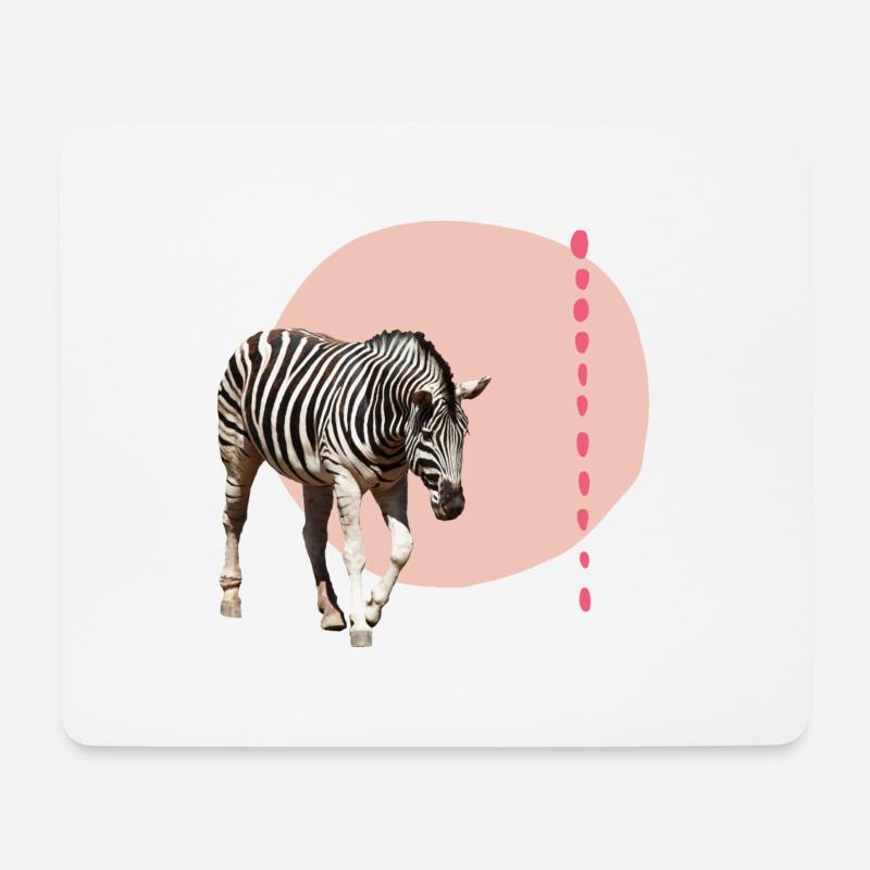 Zebra - Mousepad (Querformat) - Weiß