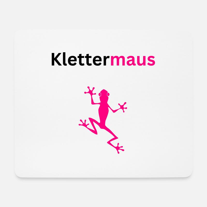 Klettermaus - Mousepad (Querformat) - Weiß