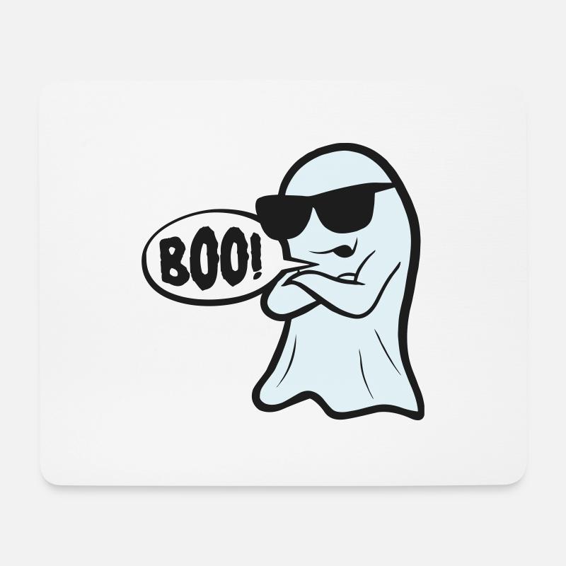 Boo - Mousepad (Querformat) - Weiß