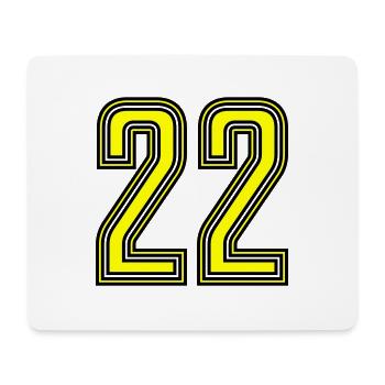 22 - Mousepad (Querformat) - Weiß - Vorne