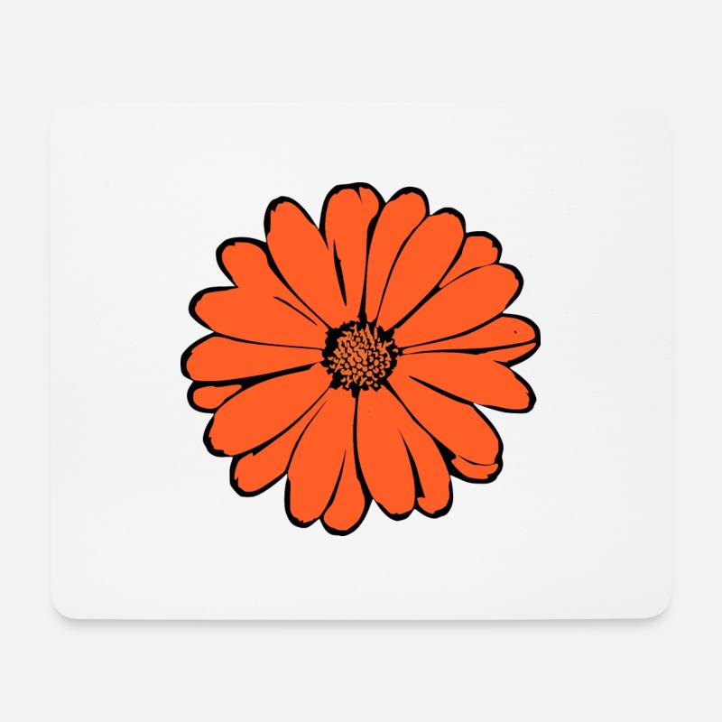 Lilien Blume Blüte orangen - Mousepad (Querformat) - Weiß
